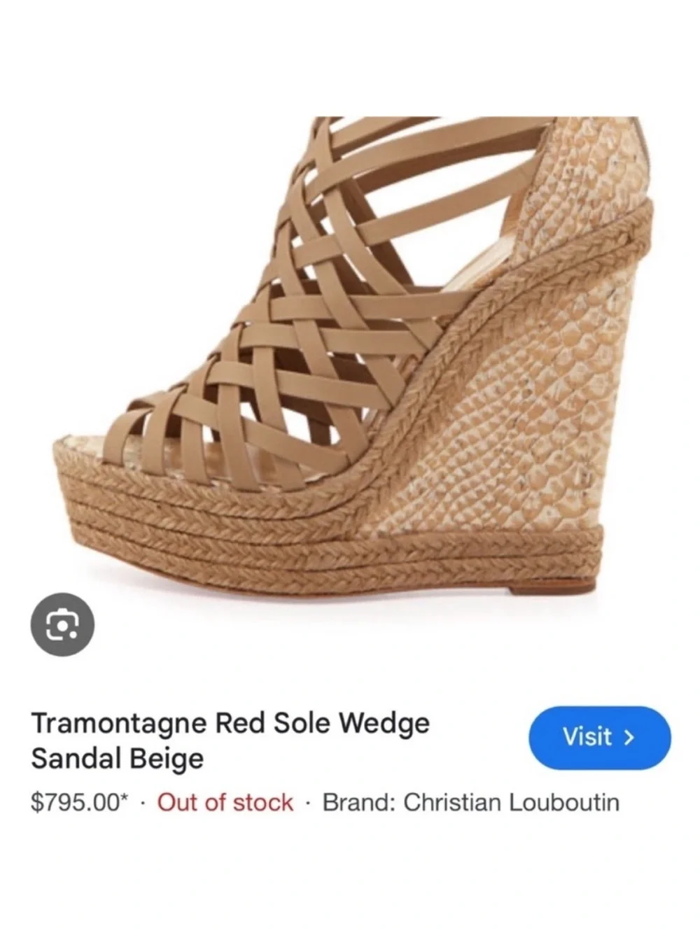 Christian Louboutin Tramontagne wedge heels RETAIL 795